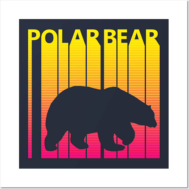 Vintage Retro Polar Bear Gift Wall Art by GWENT